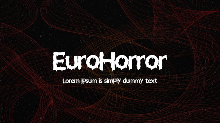 EuroHorror Font