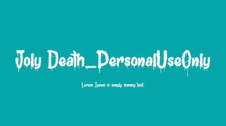 Joly Death_PersonalUseOnly Font
