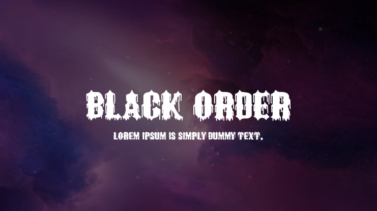 Black Order Font