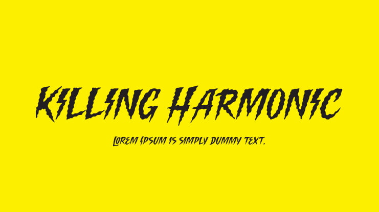 Killing Harmonic Font