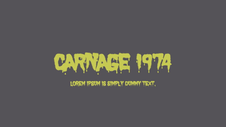 Carnage 1974 Font