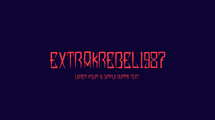 EXTRAKREBEL1987 Font