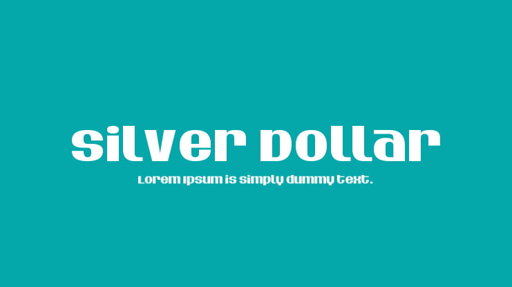 Silver Dollar Font