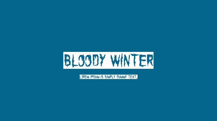 Bloody Winter Font