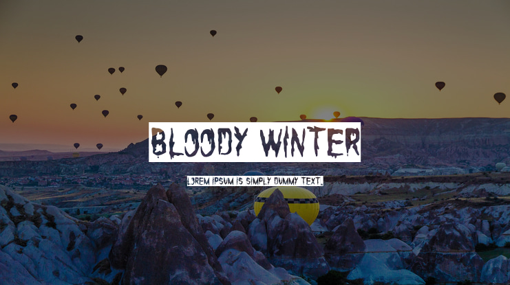 Bloody Winter Font