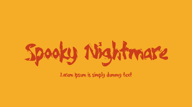 Spooky Nightmare Font