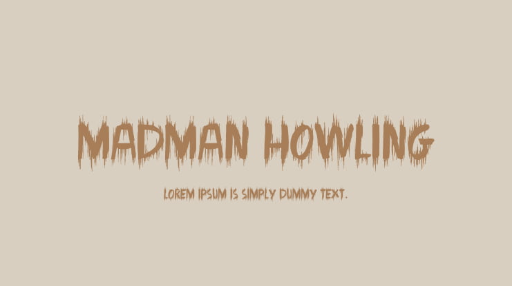 Madman Howling Font
