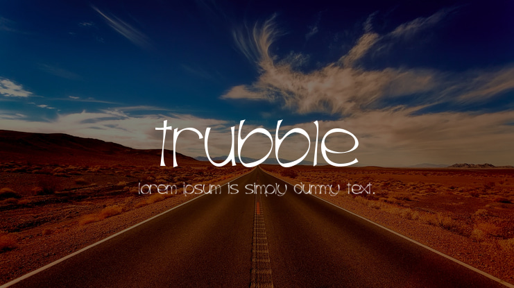 Trubble Font