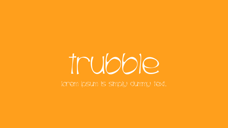 Trubble Font