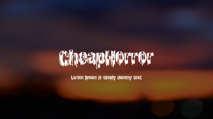 CheapHorror Font