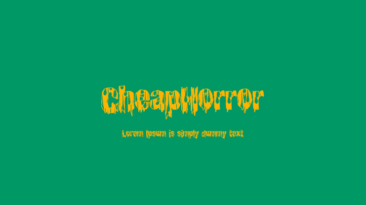 CheapHorror Font