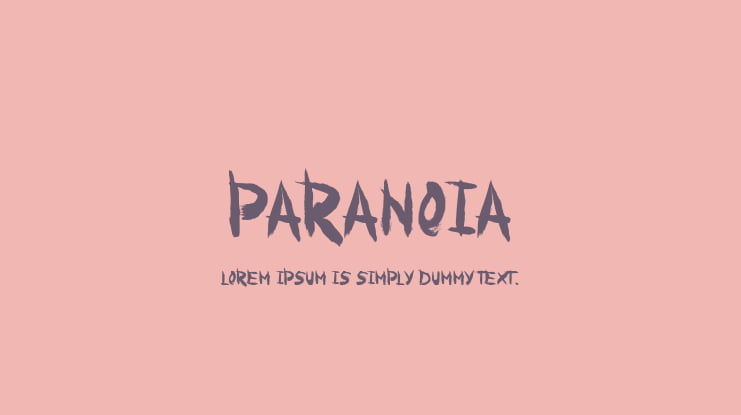 Paranoia Font