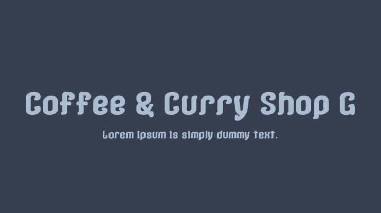 Coffee & Curry Shop G Font