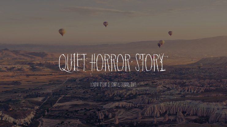 Quiet Horror Story Font