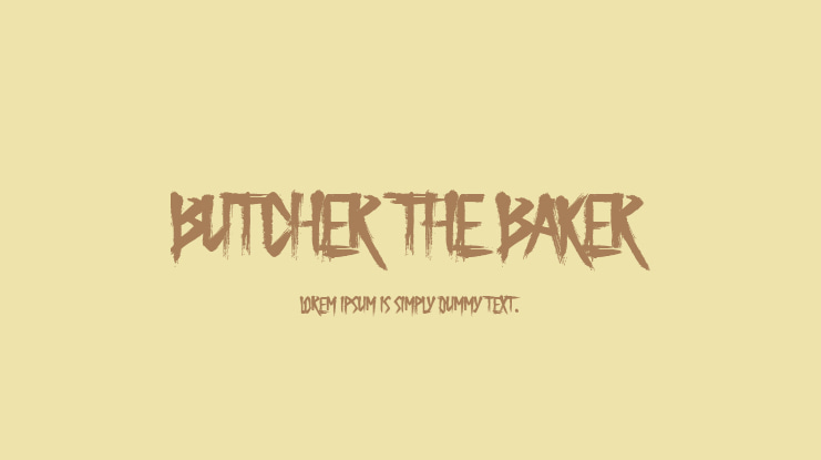 Butcher the Baker Font