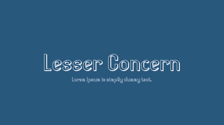 Lesser Concern Font Family