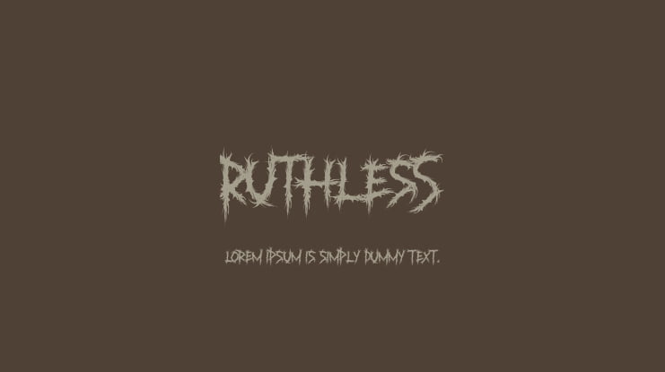 Ruthless Font