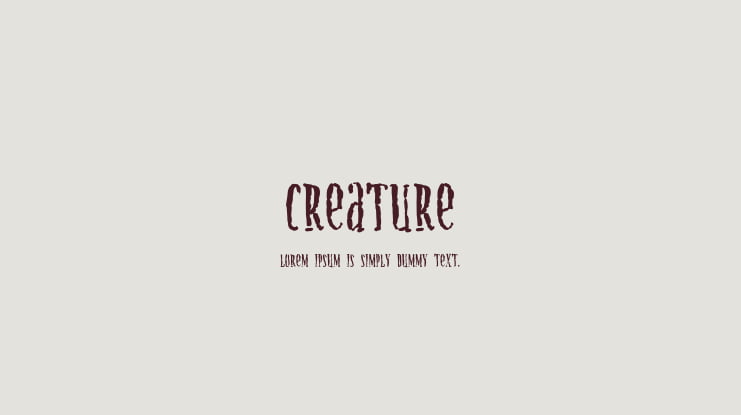 Creature Font