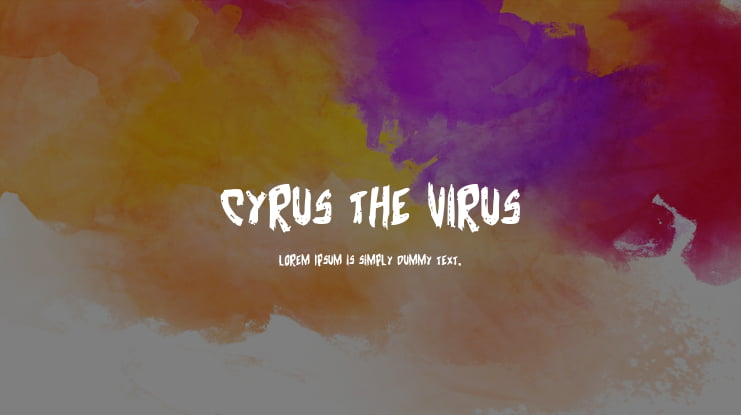 Cyrus the Virus Font Family