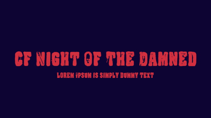 CF Night Of The Damned Font