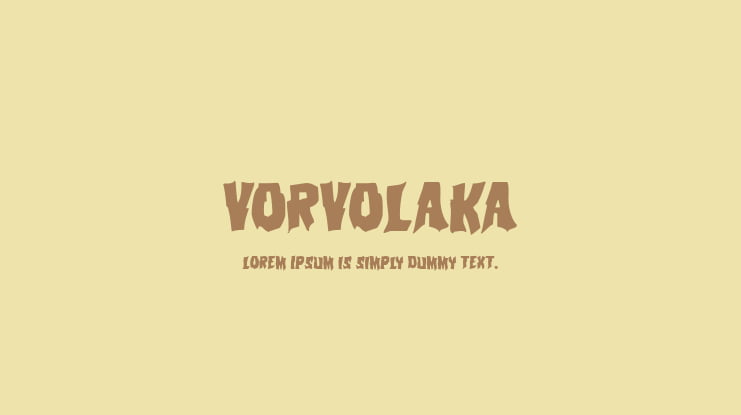Vorvolaka Font Family