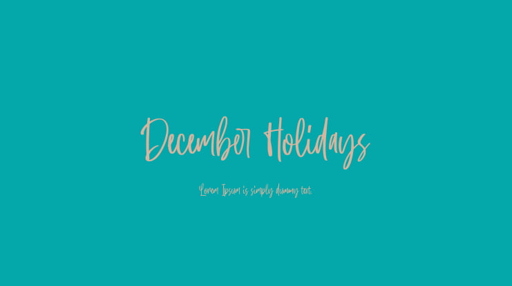 December Holidays Font Family