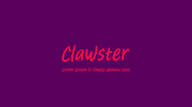 Clawster Font