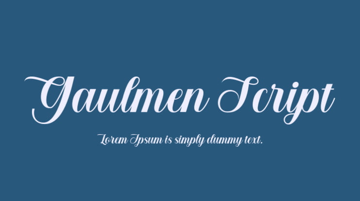 Gaulmen Script Font