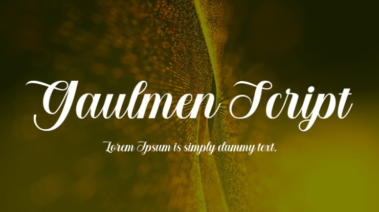 Gaulmen Script Font