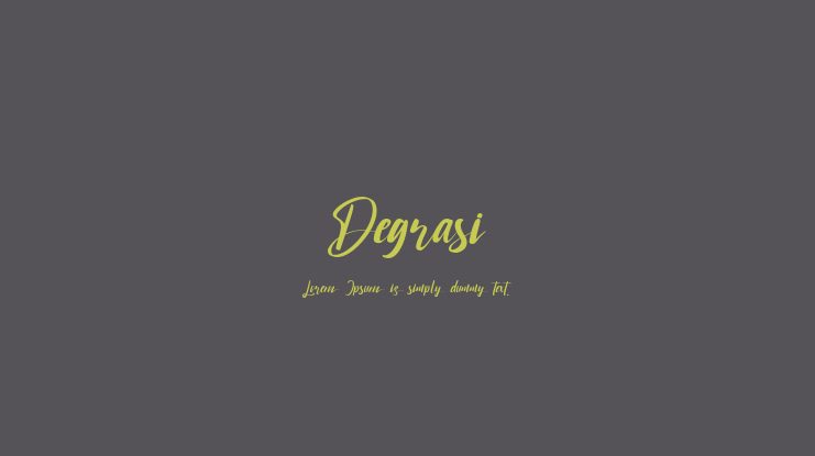 Degrasi Font