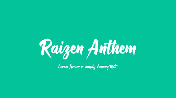 Raizen Anthem Font