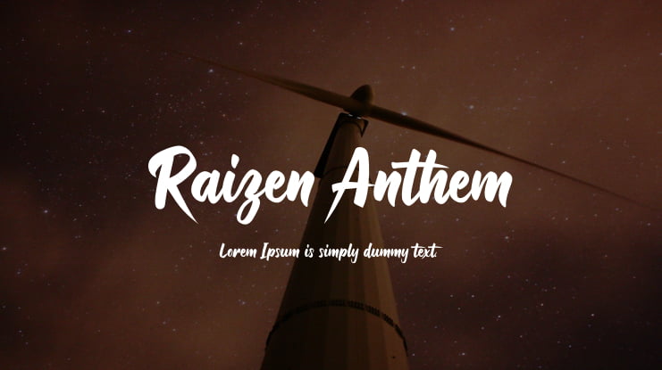 Raizen Anthem Font