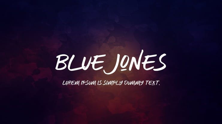 Blue Jones Font