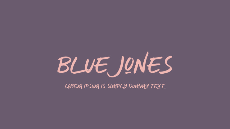 Blue Jones Font