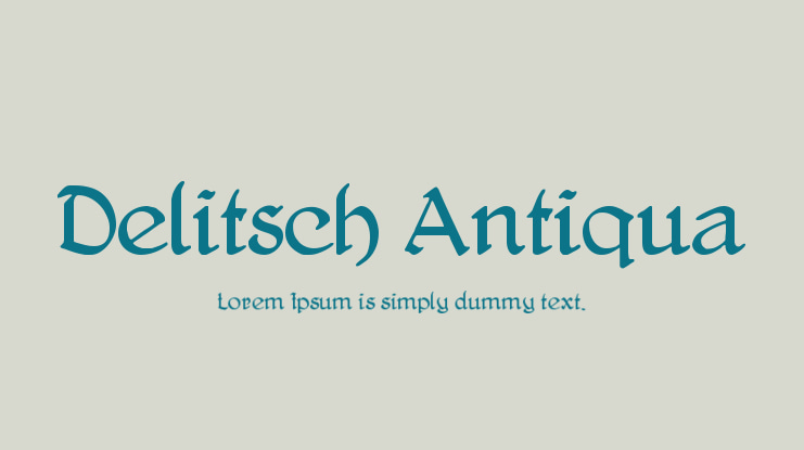 Delitsch Antiqua Font