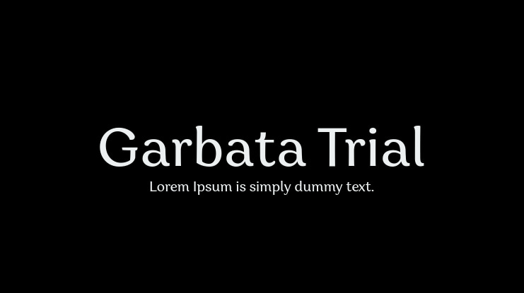 Garbata Trial Font Family