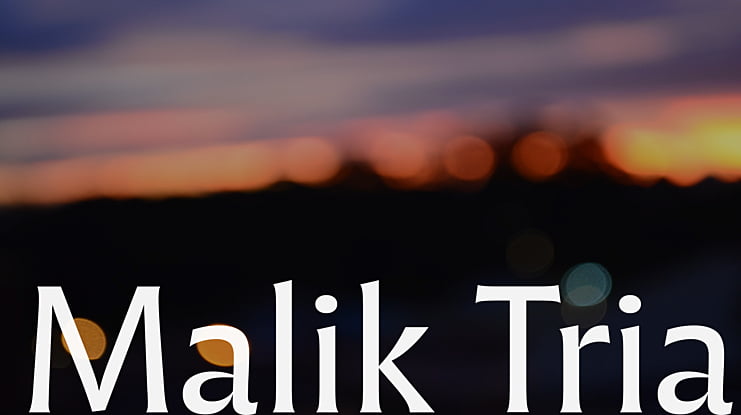Malik Trial Font Family