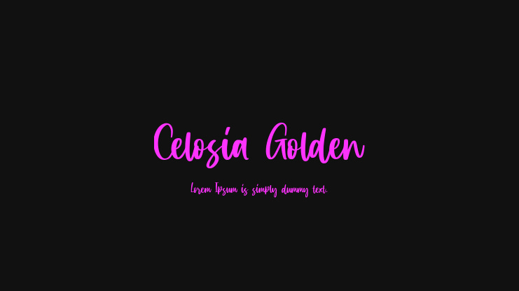Celosia Golden Font