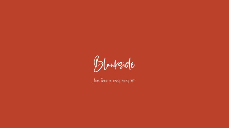 Blankside Font