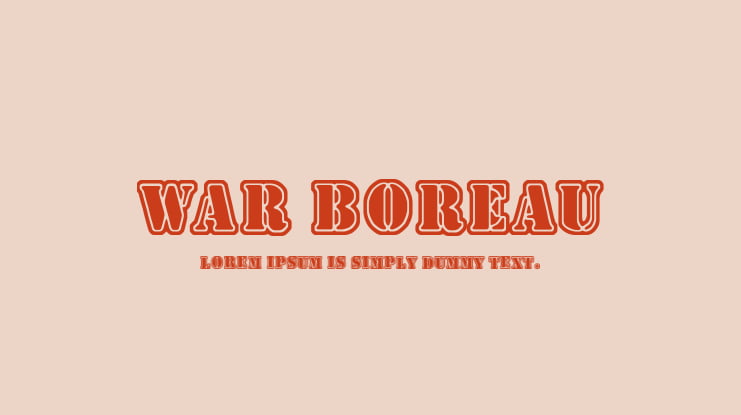 War Boreau Font