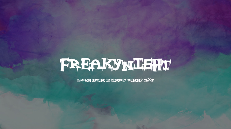 FreakyNight Font