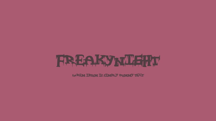 FreakyNight Font