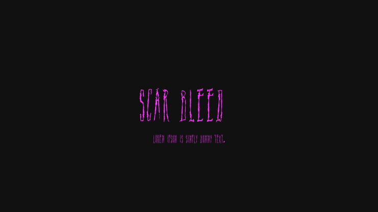 Scar Bleed Font