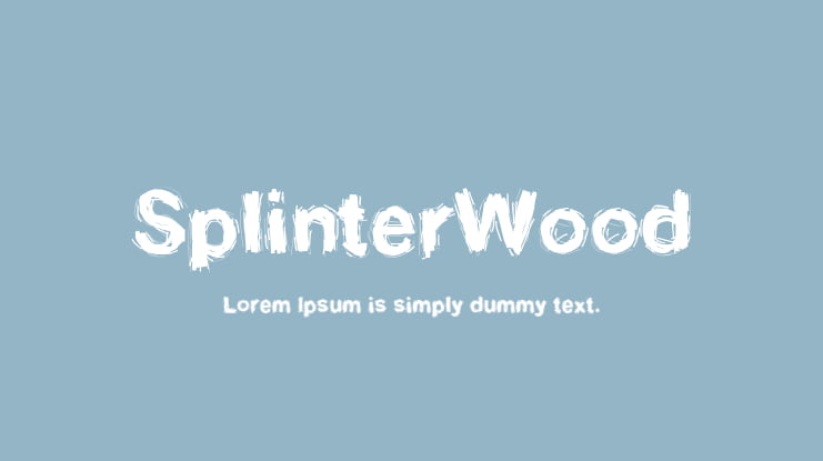SplinterWood Font