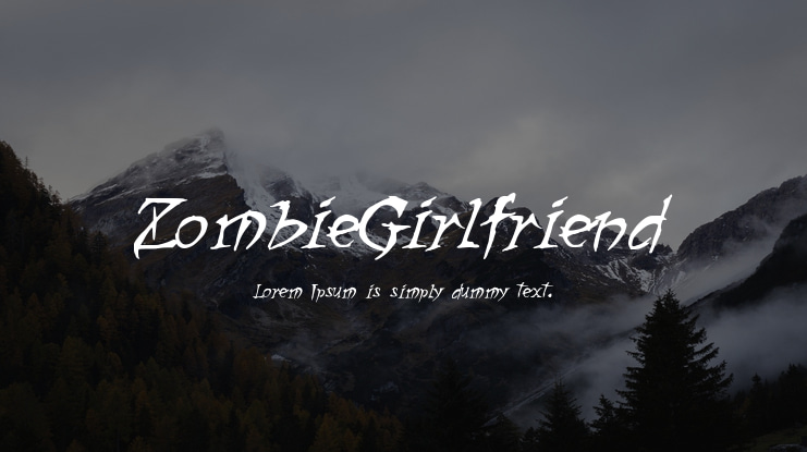 ZombieGirlfriend Font