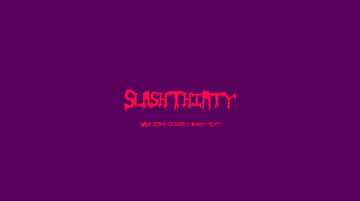 SlashThirty Font
