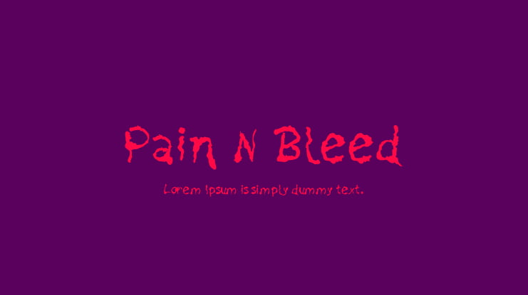 Pain N Bleed Font