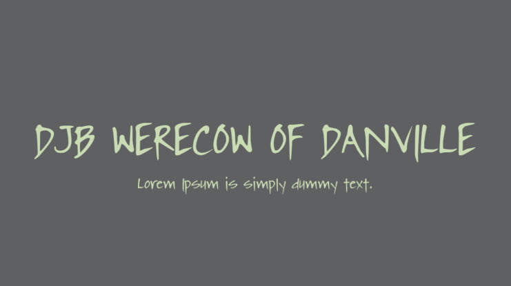 DJB WERECOW OF DANVILLE Font
