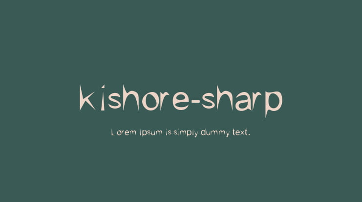 kishore-sharp Font