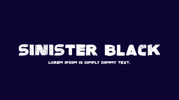 Sinister Black Font